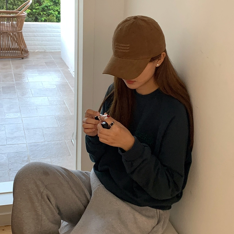 心水好物 复古水洗磨毛防晒韩版百搭大头围 棉 鸭舌帽 男女同款情侣款