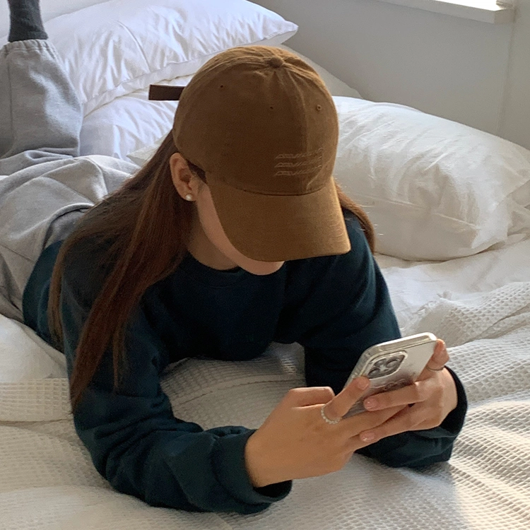 心水好物 复古水洗磨毛防晒韩版百搭大头围 棉 鸭舌帽 男女同款情侣款