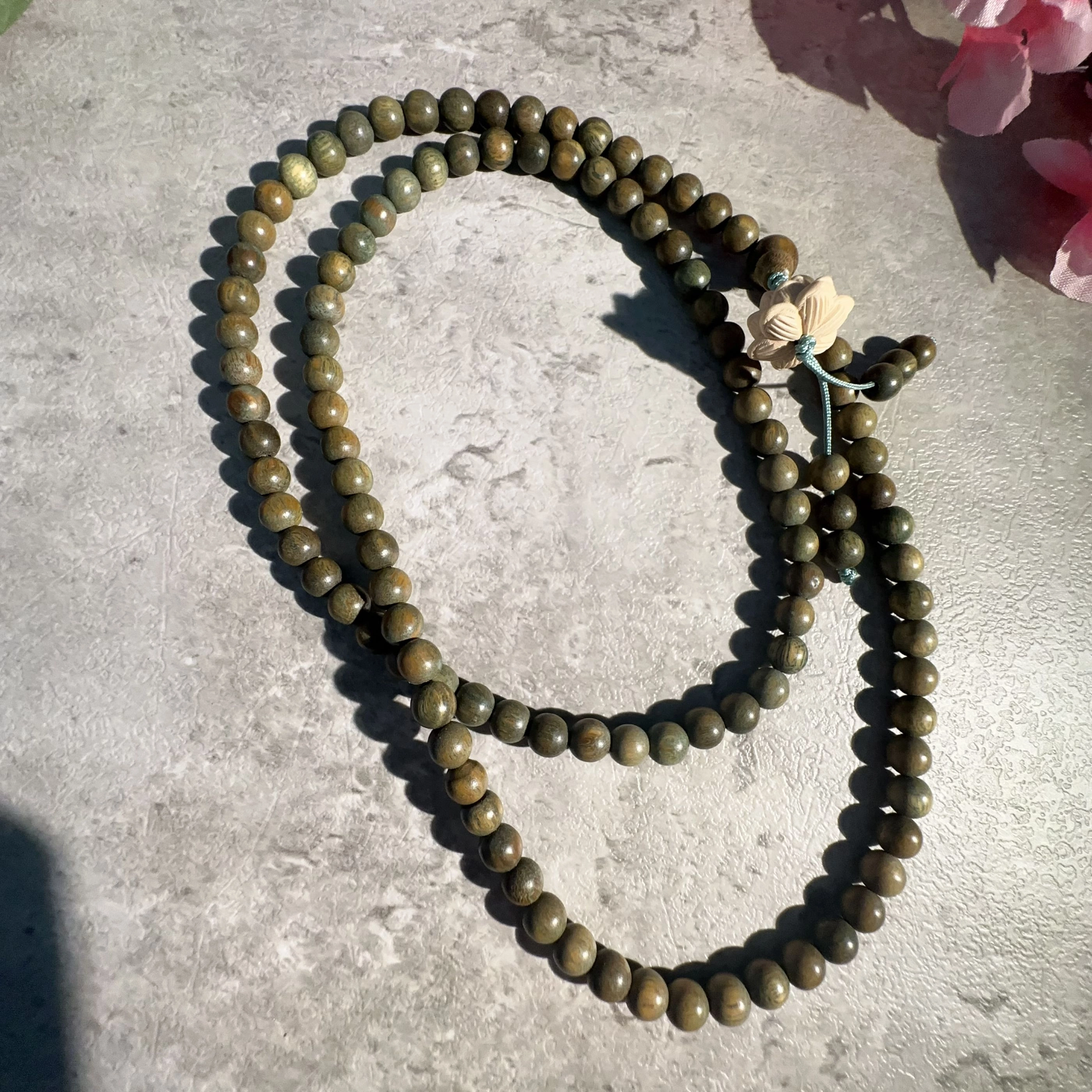 中藏 新中式古风名族风 木质清香精品阿根廷绿檀多圈圈叠戴手链 文玩精雕花式手链 手串 木质 木作手串 男女同款情侣款 绿檀