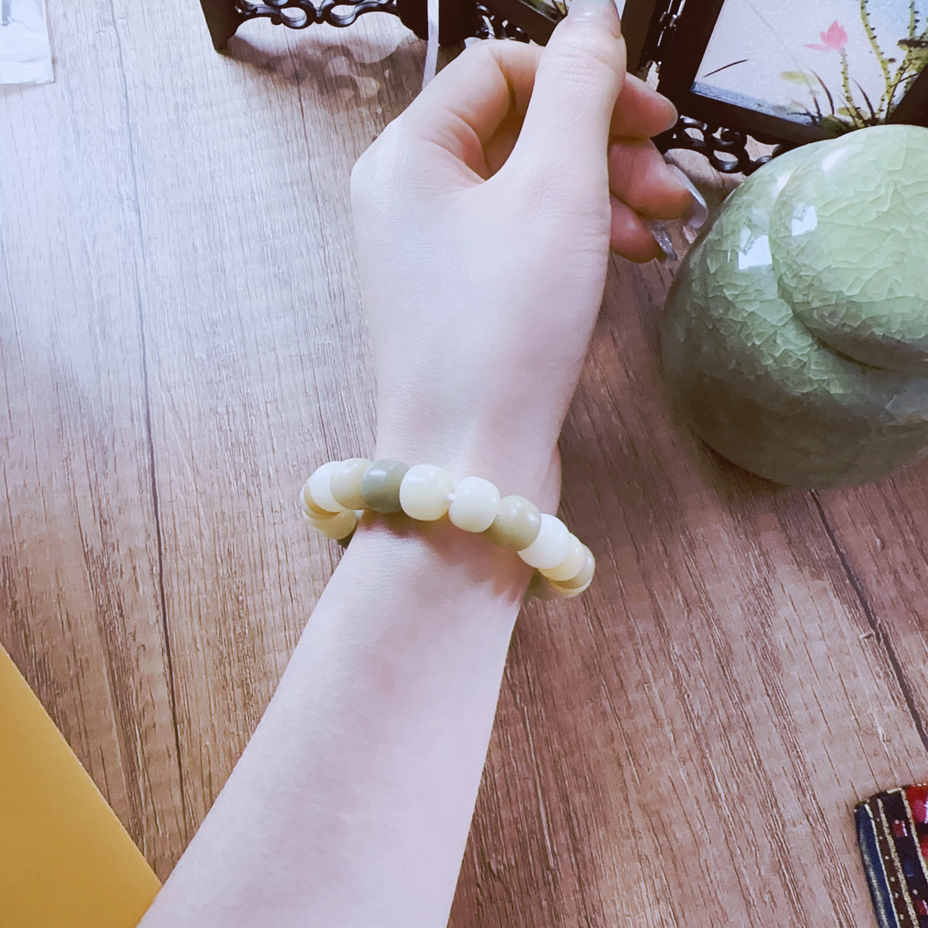 中藏 考研考试上岸国潮复古新中式文玩 吉祥如意招财纳福 菩提子/菩提籽 手串 男女同款情侣款