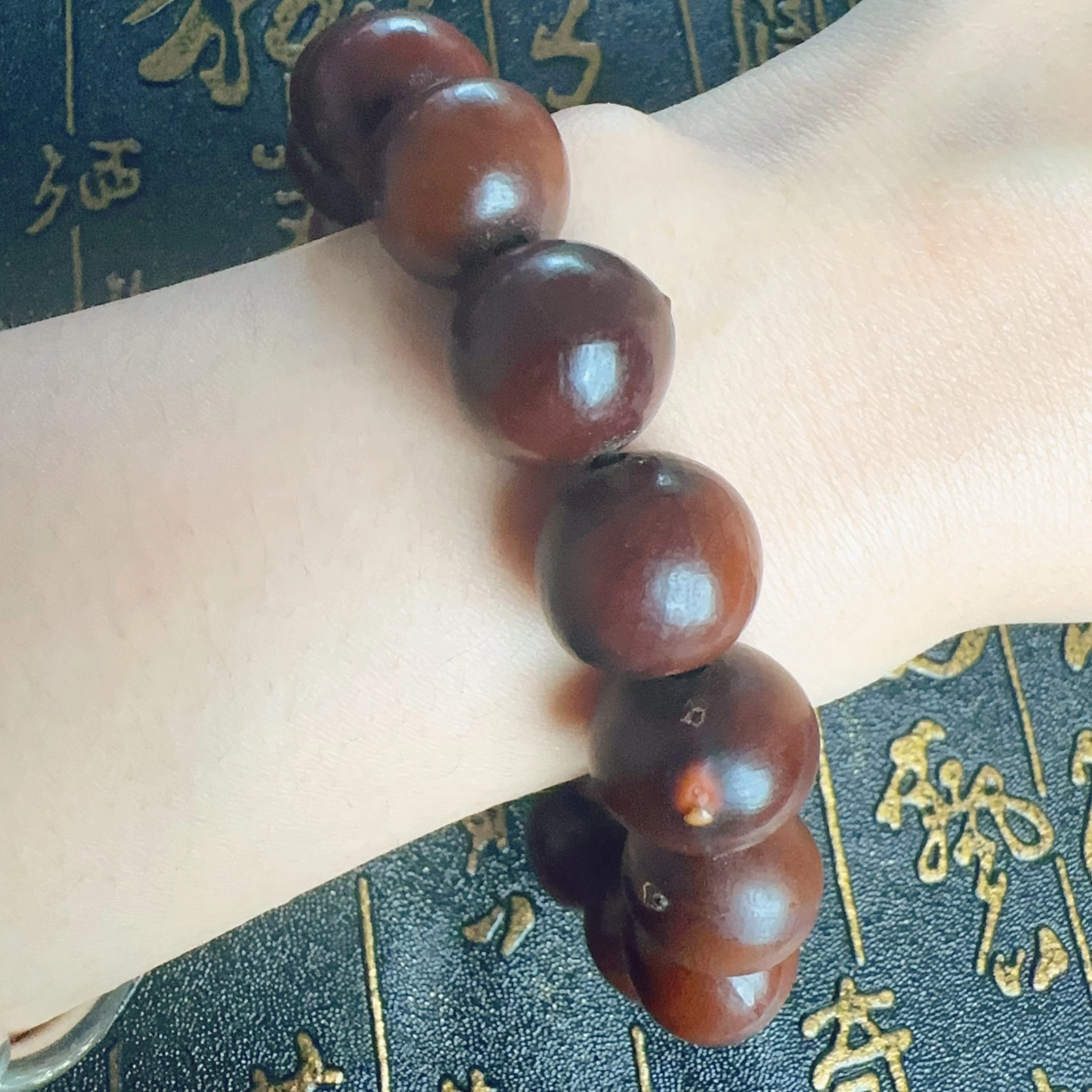 中藏 太阳子 国潮复古新中式文玩 吉祥如意招财纳福 佩戴雅玩 菩提子/菩提籽 手串 男款