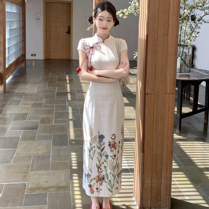 果瑱 通勤休闲简约时尚百搭短袖连衣裙 女款