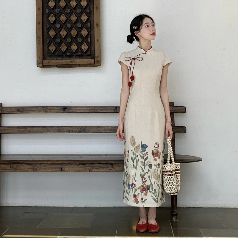 果瑱 通勤休闲简约时尚百搭短袖连衣裙 女款