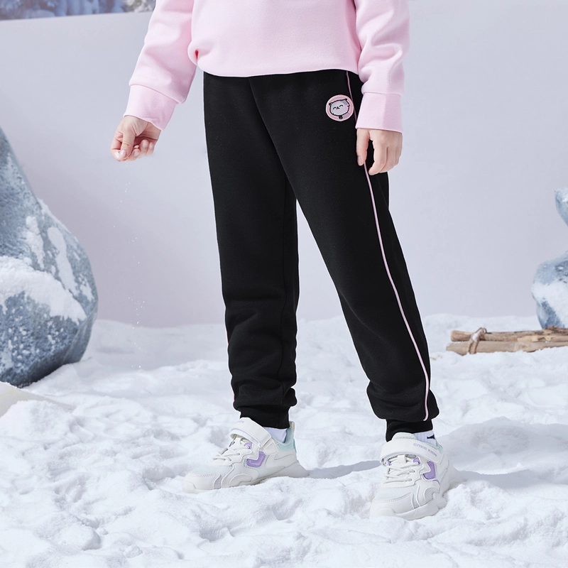 尔克儿童 童装 加厚针织运动裤 女童
