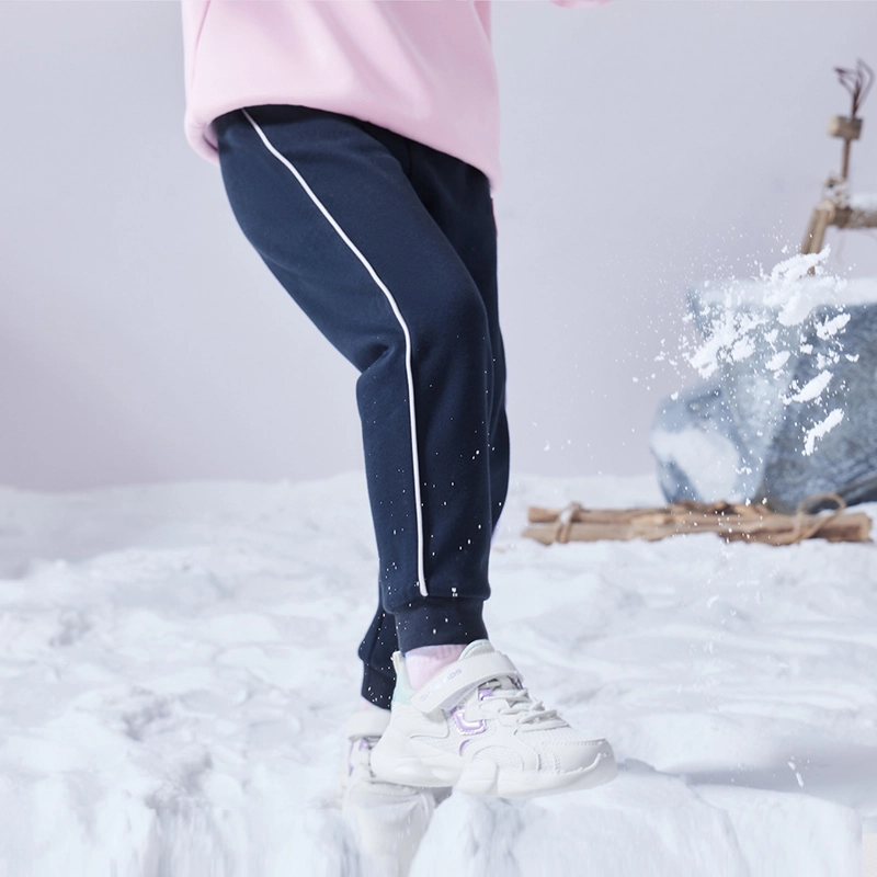 尔克儿童 童装 加厚针织运动裤 女童