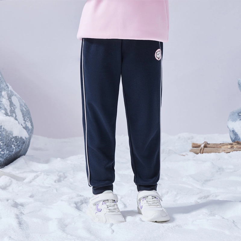 尔克儿童 童装 加厚针织运动裤 女童