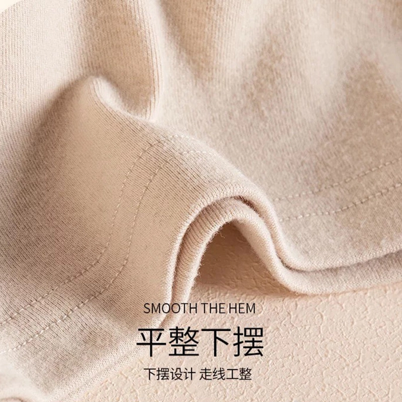 美力城 基础款简约纯色修身套头圆领内搭休闲长袖打底衣 女款