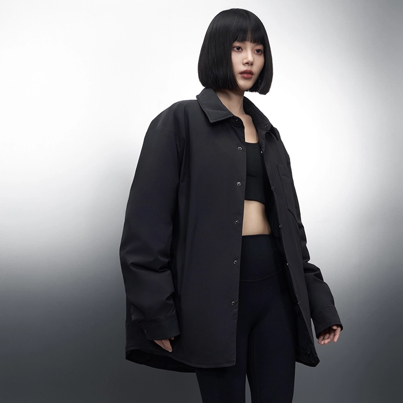 美力城 时尚潮流翻领轻薄三防宽松百搭休闲保暖羽绒服 男女同款