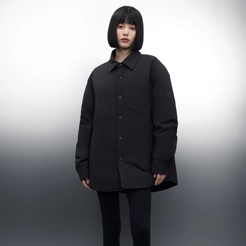 美力城 时尚潮流翻领轻薄三防宽松百搭休闲保暖羽绒服 男女同款