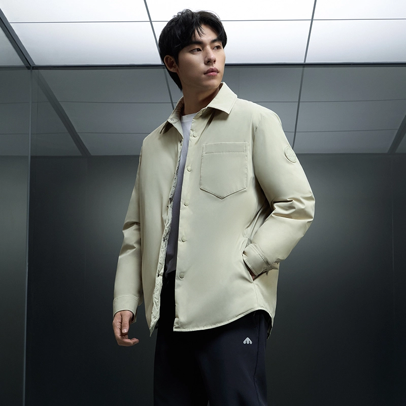 美力城 时尚潮流翻领轻薄三防宽松百搭休闲保暖羽绒服 男女同款