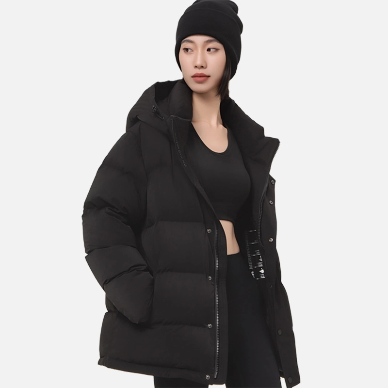 美力城 美式潮牌蓬松高弹锁温防水耐磨户外休闲百搭保暖羽绒服 女款