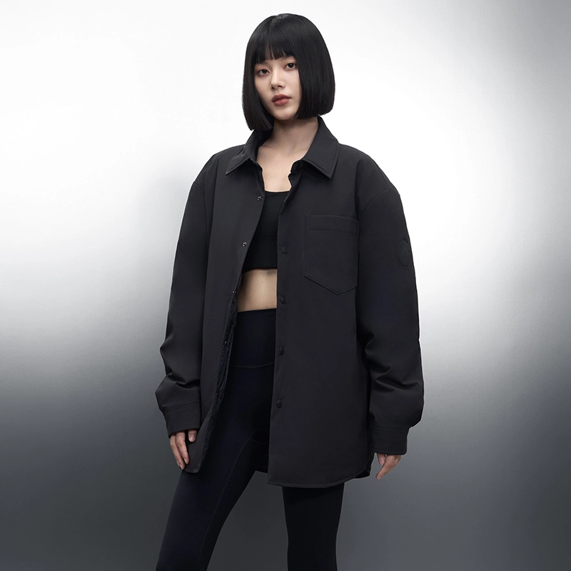 美力城 时尚潮流翻领轻薄三防宽松百搭休闲保暖羽绒服 男女同款