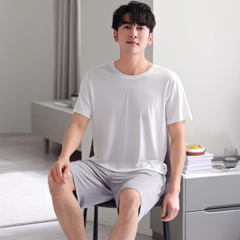 桔内 休闲凉感短袖五分裤睡衣套装 男款
