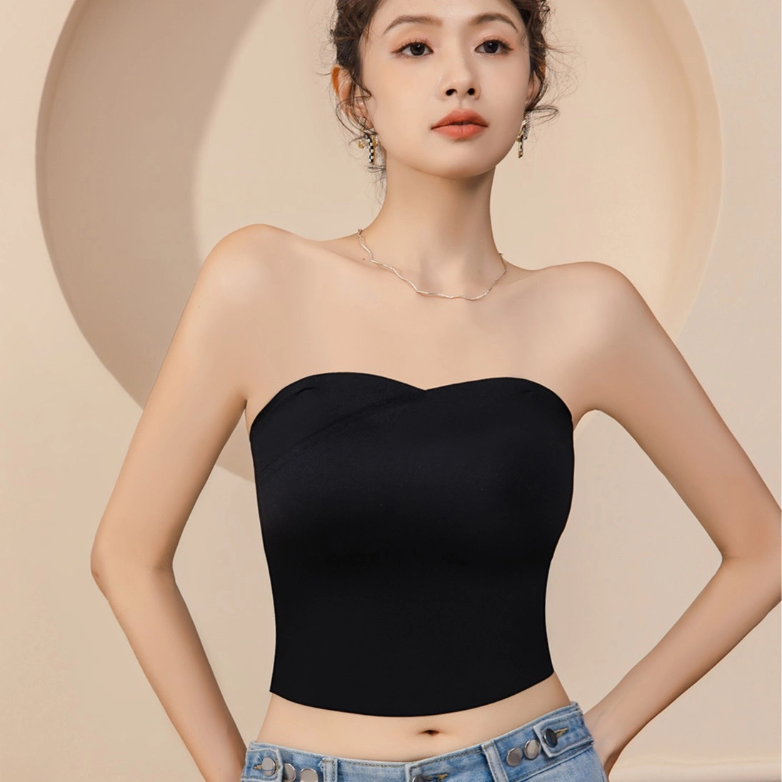 桔内 聚拢简约舒适纯色休闲吊带 女款