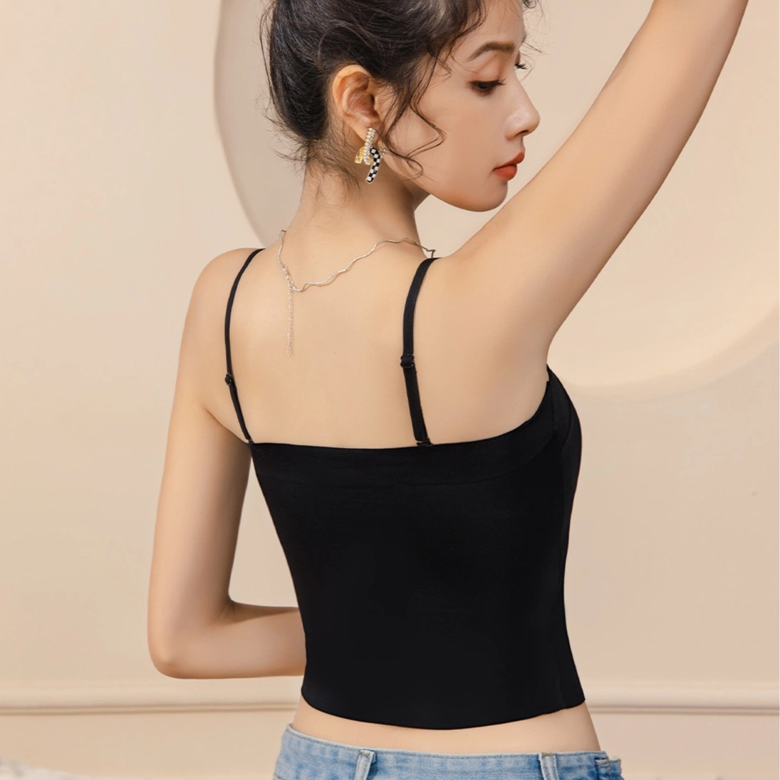 桔内 聚拢简约舒适纯色休闲吊带 女款