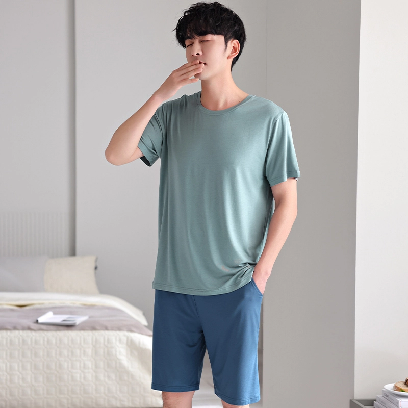桔内 休闲凉感短袖五分裤睡衣套装 男款