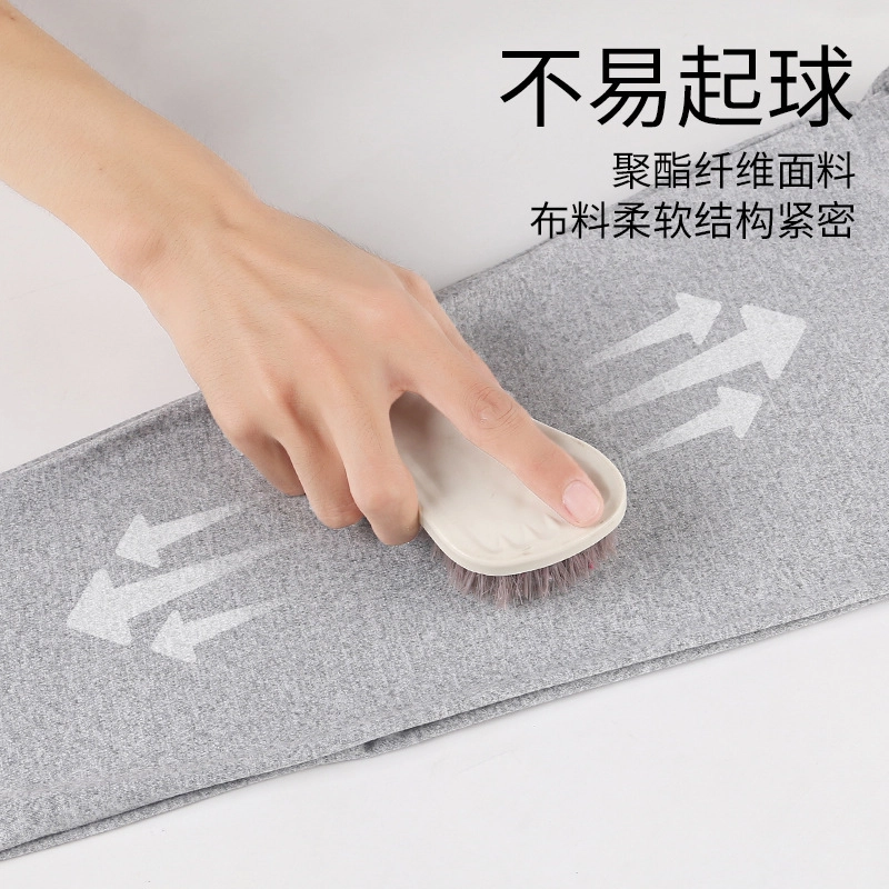 桔内 加绒加厚圆领纯色透气保暖套装 男款