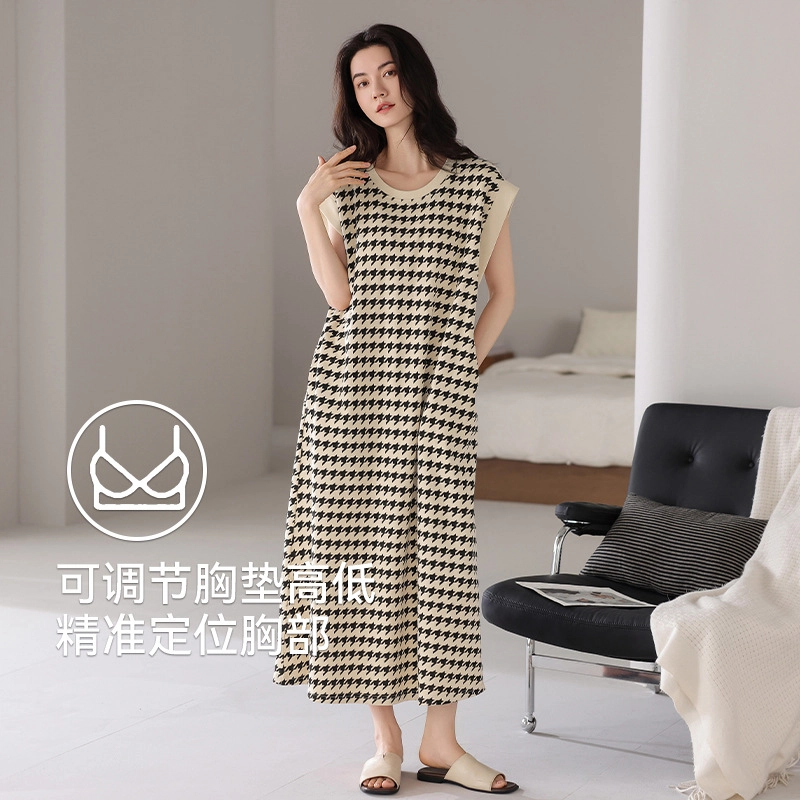 桔内 可爱高颜值纯棉舒适家居服女睡裙 女款