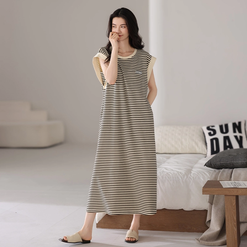 桔内 可爱高颜值纯棉舒适家居服女睡裙 女款