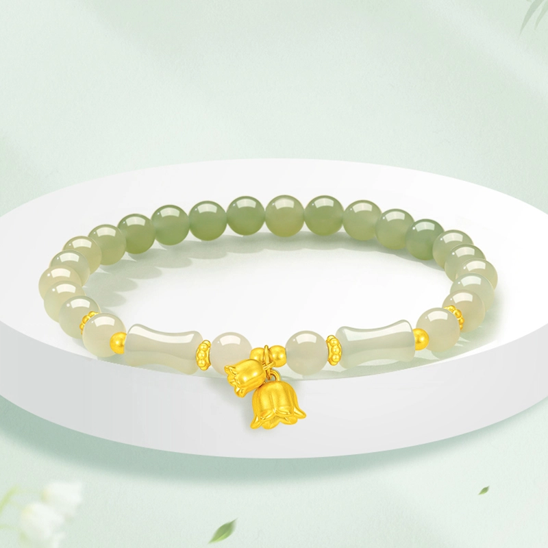 老凤祥 玲花 精致简约高级感轻奢 足金 按克计价 手串 女款
