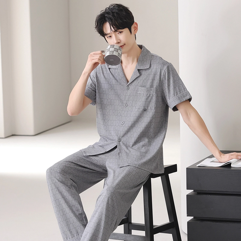 芬腾可安 可外穿时尚气质舒适休闲显瘦遮肉大学生宿舍可穿家居服睡衣套装 男款
