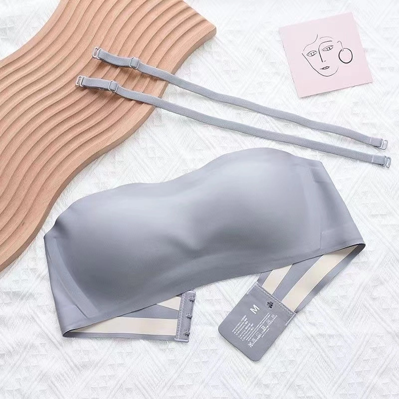 芬腾可安 无肩带防滑隐形抹胸收副乳果冻条裹胸文胸 女款