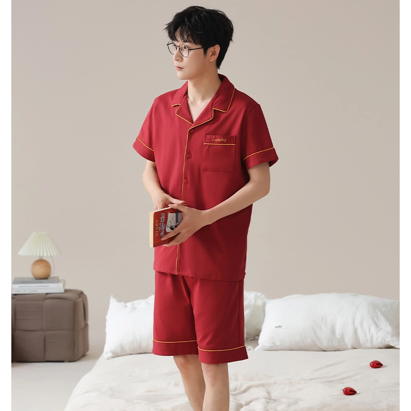 芬腾可安 柔软时尚气质高级感舒适家居服短袖五分裤睡衣套装 男款