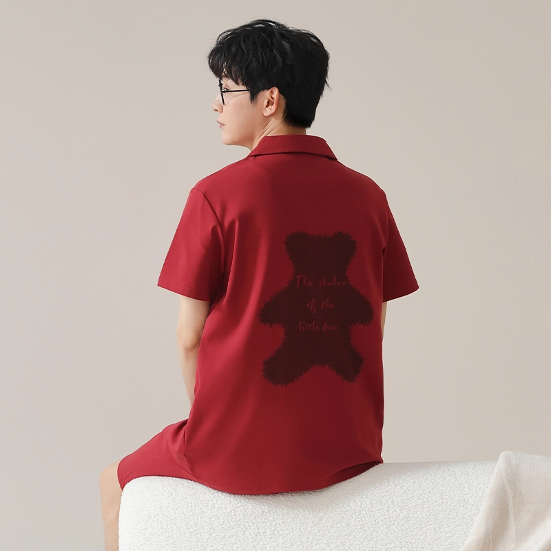 芬腾可安 可外穿时尚气质柔软高级感舒适家居服短袖五分裤睡衣套装 男款