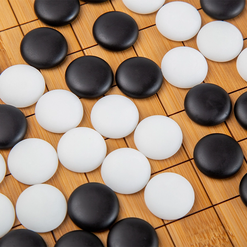 妙记 围棋五子棋套装 楠竹棋盘楠竹棋罐仿玉棋子 象棋三合一 桌游