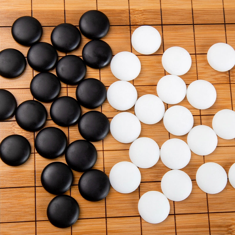 妙记 围棋五子棋套装 楠竹棋盘楠竹棋罐仿玉棋子 象棋三合一 桌游
