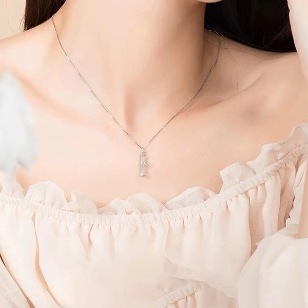 克拉日记 竹节步步高升节节高升锁骨链 玛瑙 玉石项链 女款