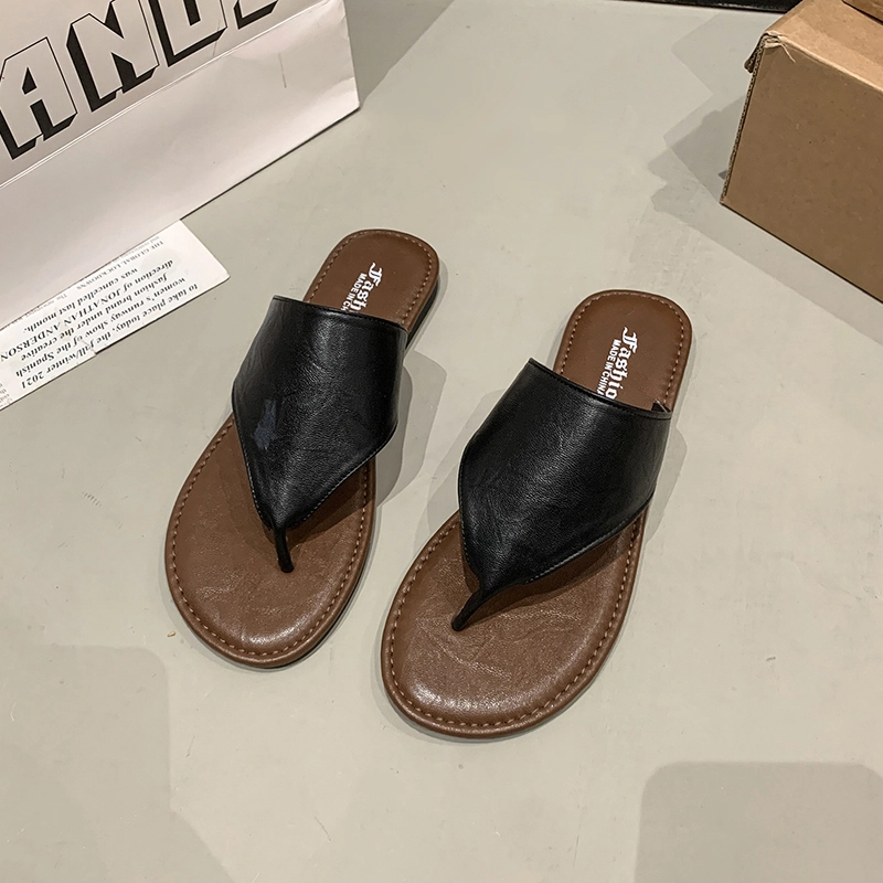 黑恐龙 时尚舒适百搭外穿 防滑防磨人字拖鞋 女款