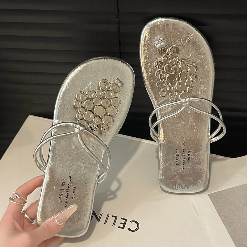 黑恐龙 百搭舒适时尚 防磨防滑人字拖鞋 女款