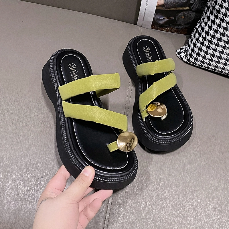 黑恐龙 休闲百搭潮流时尚 防滑防磨人字拖鞋 女款