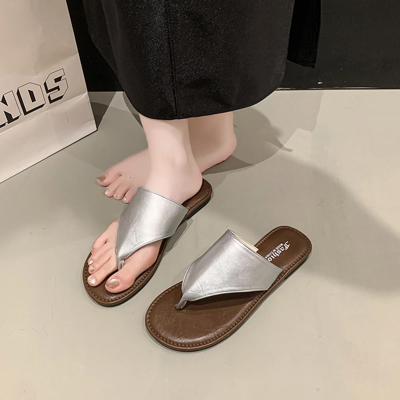 黑恐龙 时尚舒适百搭外穿 防滑防磨人字拖鞋 女款