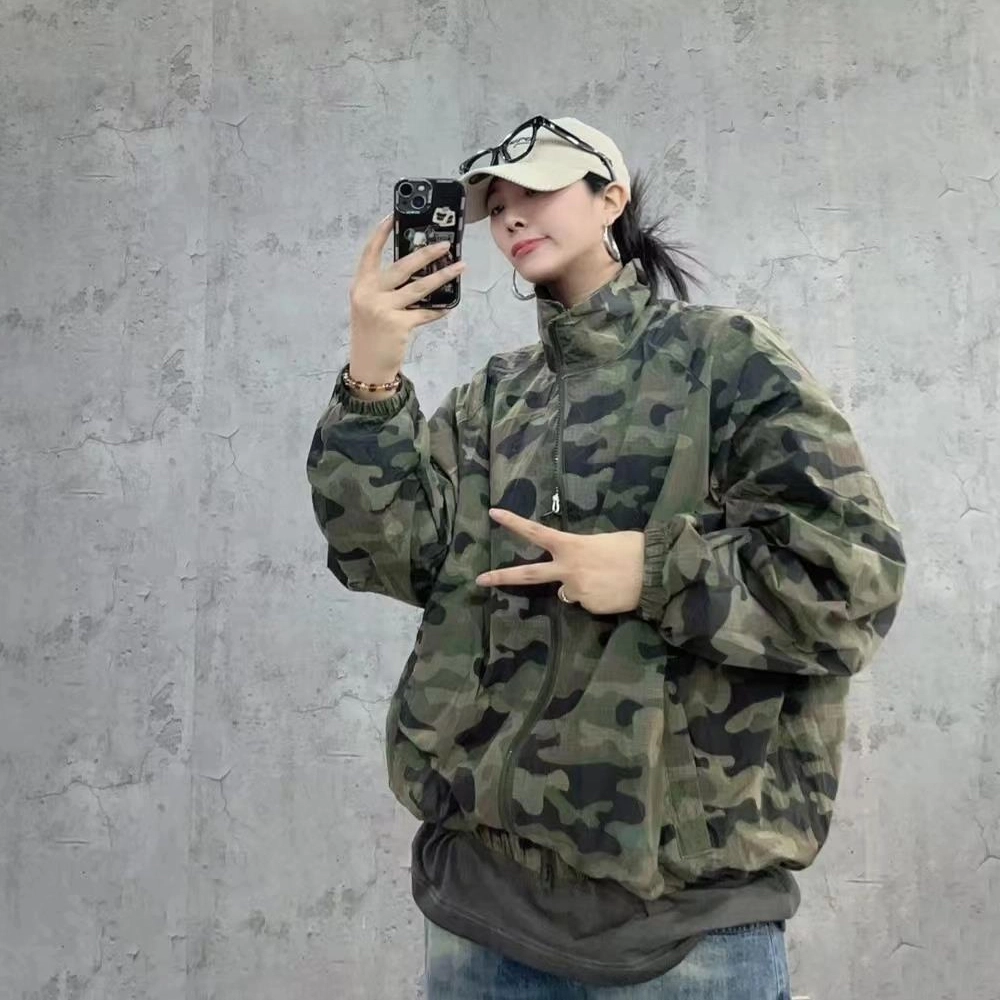 物质公式 高街美式复古宽松百搭休闲防晒服 男女同款
