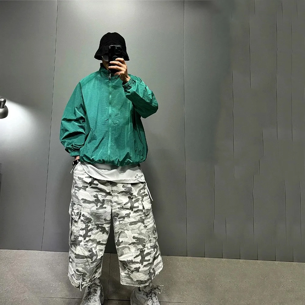 物质公式 高街美式复古宽松百搭休闲防晒服 男女同款