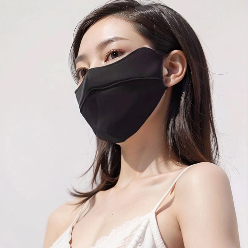 浪莎 户外开车出行出游登山钓鱼骑行护眼角夏天冰丝口罩防紫外线遮阳薄款面巾防风透气凉感挂耳面纱 防晒面罩 女款