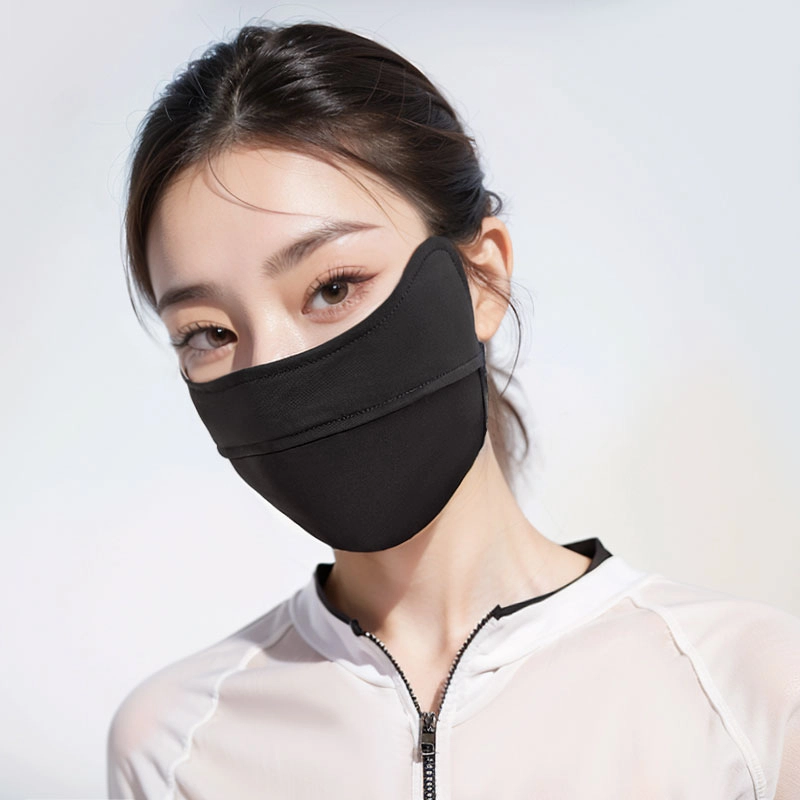 浪莎 户外开车出行出游登山钓鱼骑行护眼角夏天冰丝口罩防紫外线遮阳薄款面巾防风透气凉感挂耳面纱 防晒面罩 女款