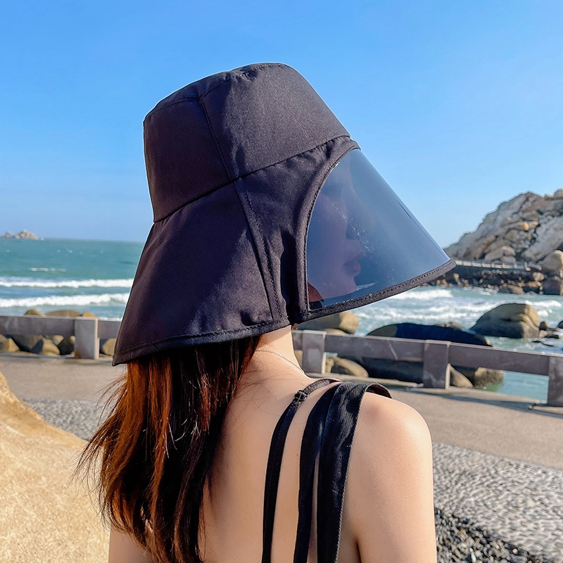 浪莎 骑行户外防紫外线遮阳大帽檐 聚酯纤维 防晒帽 女款