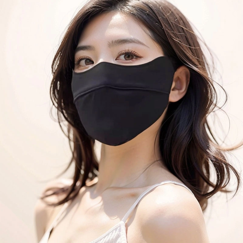 浪莎 户外开车出行出游登山钓鱼骑行护眼角夏天冰丝口罩防紫外线遮阳薄款面巾防风透气凉感挂耳面纱 防晒面罩 女款