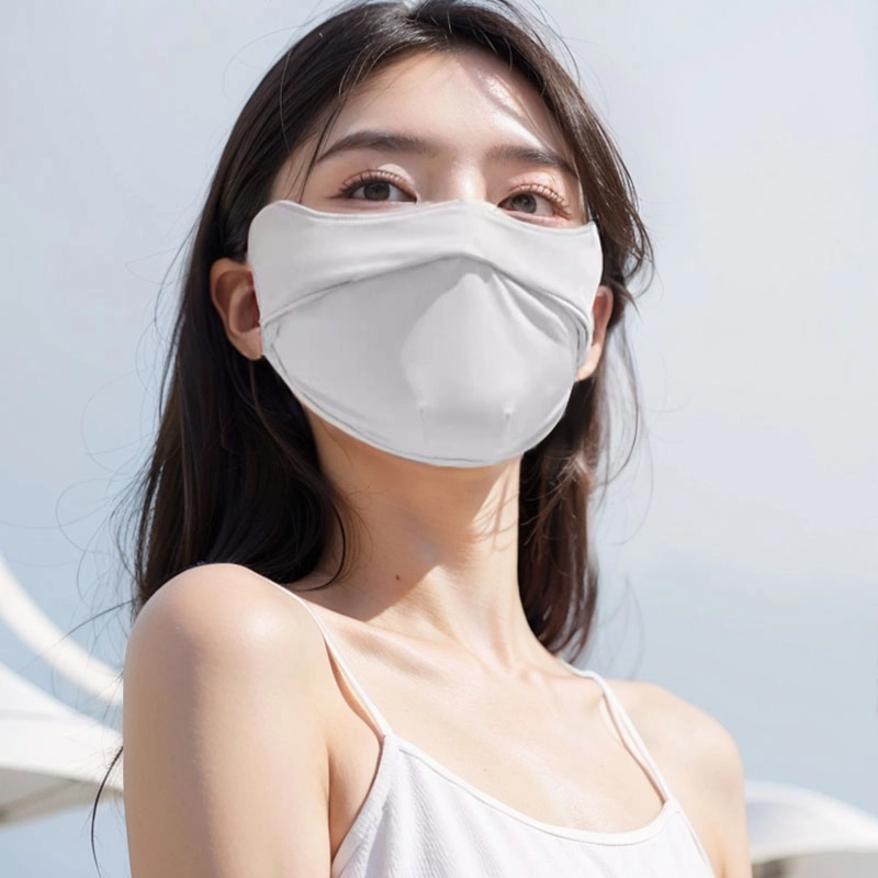 浪莎 户外开车出行出游登山钓鱼骑行护眼角夏天冰丝口罩防紫外线遮阳薄款面巾防风透气凉感挂耳面纱 防晒面罩 女款