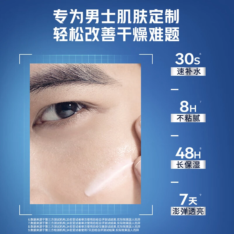 妮维雅 男士第五代水活畅透多效小蓝管精华乳  补水保湿清爽滋润