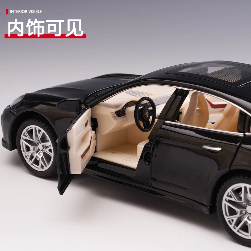 驰誉车玩 超级跑车 帕拉梅拉 合金车模 亮灯响声 回力行驶 收藏摆件 成品模型