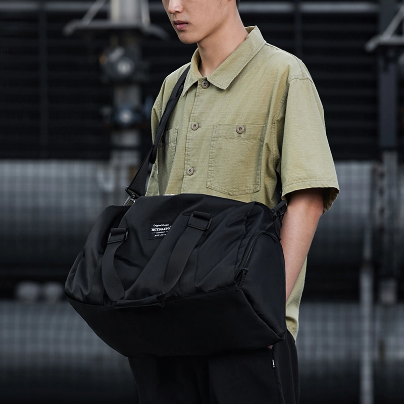 木村耀司 大容量游泳短途出差干湿分离独立鞋仓 旅行包 牛津纺 男款 黑色