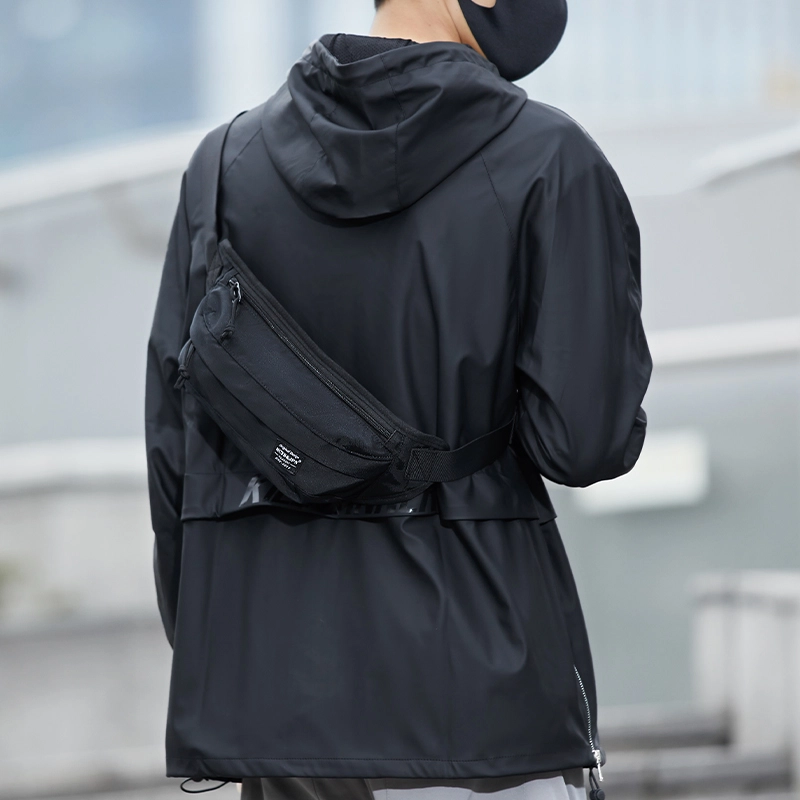 木村耀司 潮牌男休闲百搭大容量随身旅行轻便时尚潮流女 牛津纺 胸包斜挎包单肩包 常规 男女同款 黑色/红色