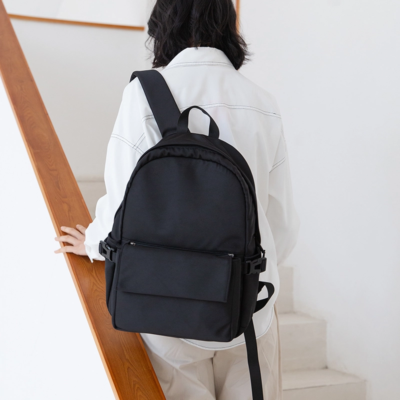 木村耀司 休闲百搭大容量初高中大学生通勤潮流多功能旅游 牛津纺 双肩包书包旅行包电脑包背包 常规 女款 粉色/浅灰/黑色