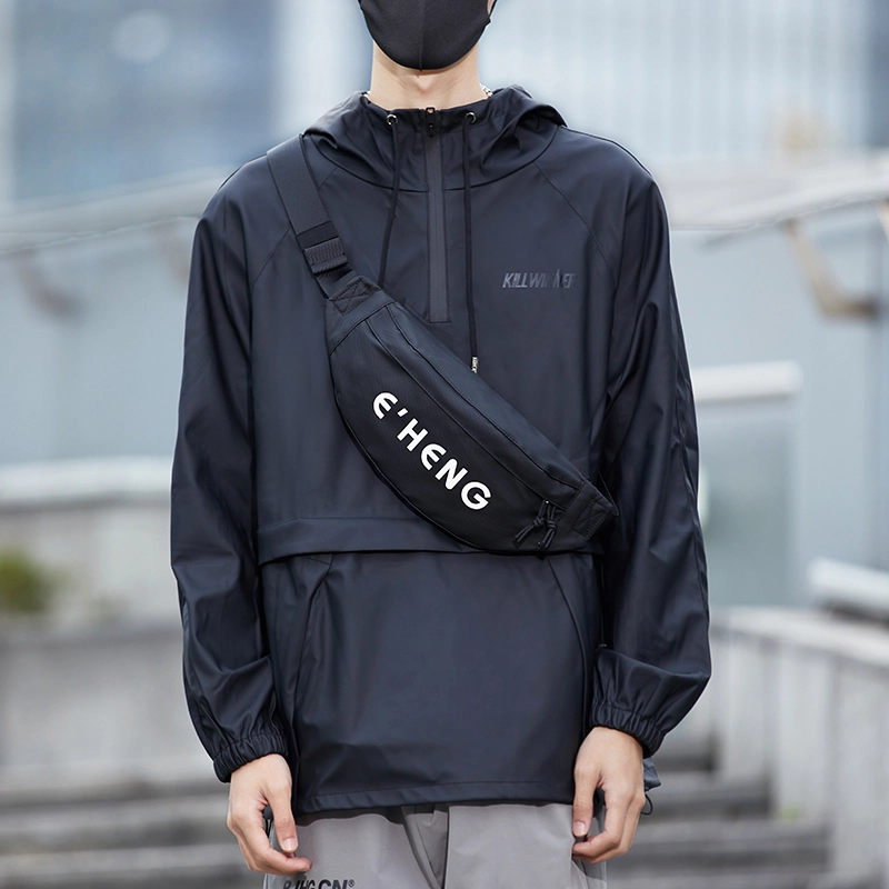 木村耀司 潮牌男休闲百搭大容量随身旅行轻便时尚潮流女 牛津纺 胸包斜挎包单肩包饺子包 常规 男女同款 白色/黑色