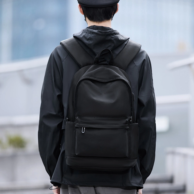 木村耀司 潮流百搭大容量大学生通勤休闲运动多口袋 涤纶 电脑包旅行包书背包双肩包 常规 男女同款情侣款 黑色/迷彩黑