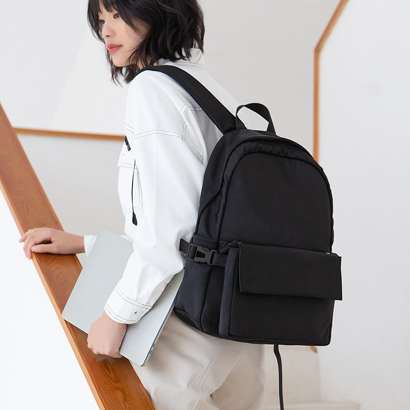 木村耀司 休闲百搭大容量初高中大学生通勤潮流多功能旅游 牛津纺 双肩包书包旅行包电脑包背包 常规 女款 粉色/浅灰/黑色